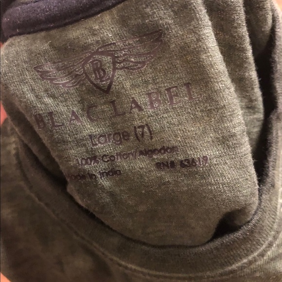 Blac Label Green & Blk Fade-away Crew Neck Tee Sz7 - Picture 4 of 5